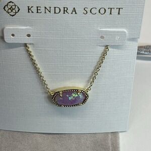 🎀✨New Kendra Scott Elisa Gold Pendant Necklace in Pink Kyocera Opal✨🎀
